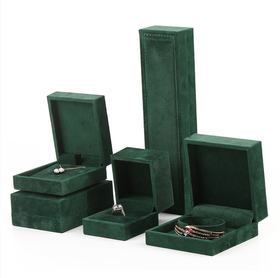 Luxury Leather Jewellery Package Packing Ring Gift Box Custom Jewelry Velvet Ring Box