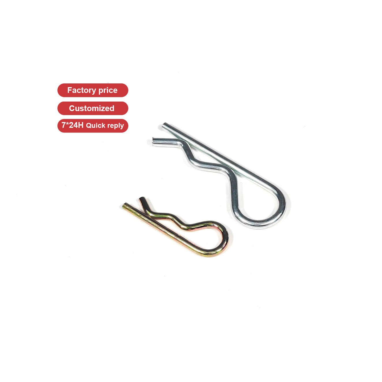 DVT Factory Custom 304 316 Stainless Steel B Clip R Pin Zinc Carbon Steel Cotter Pin