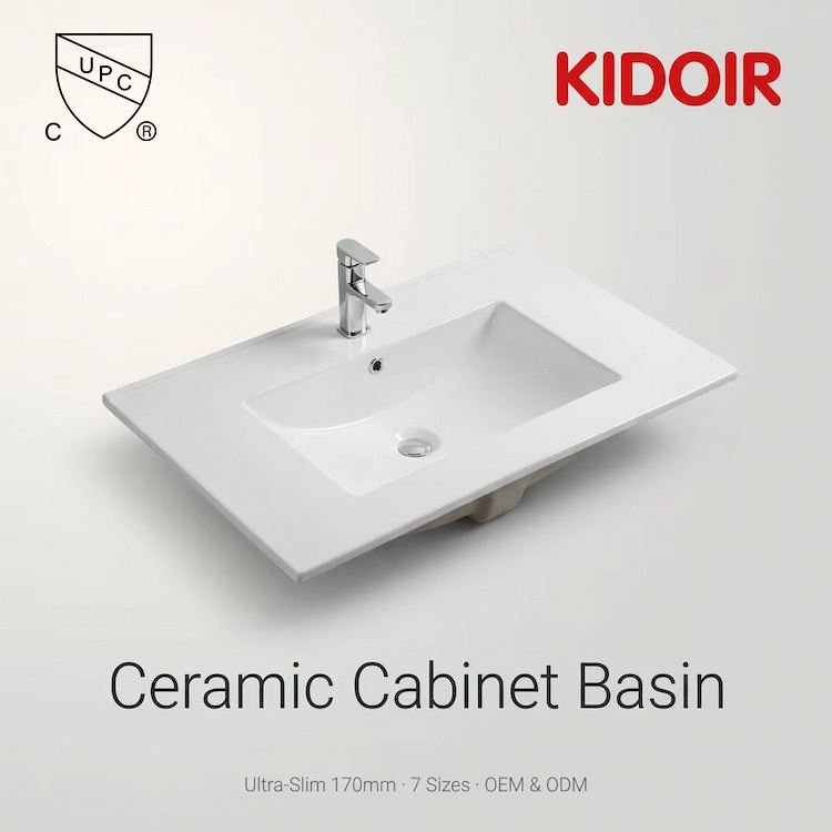 Kidoir Cabinetry Modern Bathroom Vanity Sink Lavabo Basin Hand Wash Basin for Dining Rooms Bathroom Ceramic Cabinet Basin