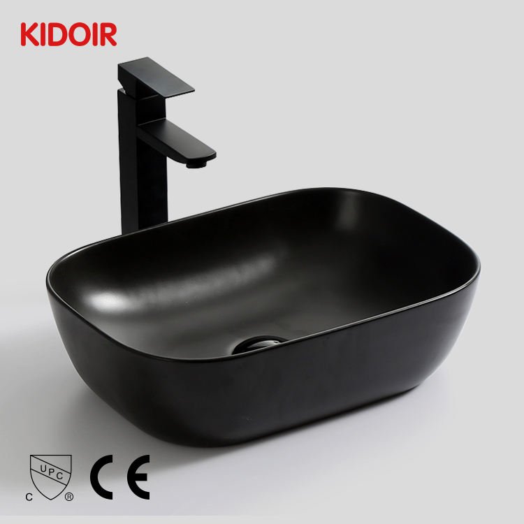 Kidoir European Modern High Quality Bathroom Accessories Vanity Single Sink Cabinet Ceramic Hand Wash Basin
