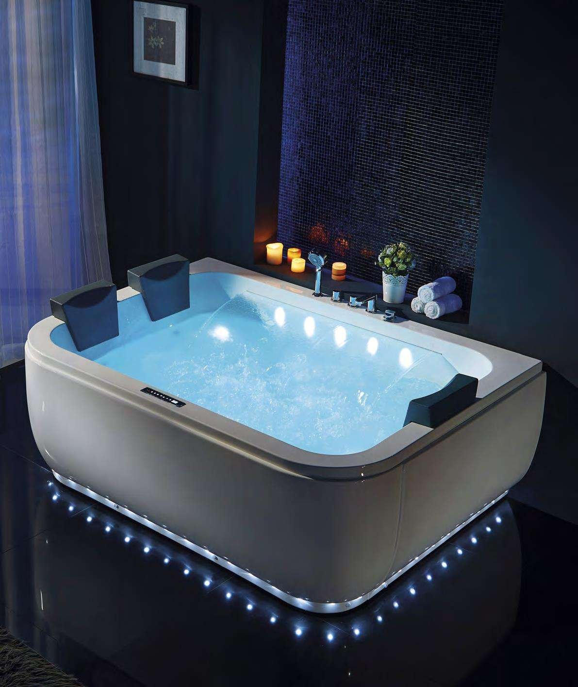 Modern Freestanding Ceramic Bathtub with Pop-up Drainer Oval Surfing Massage Design for Bathroom