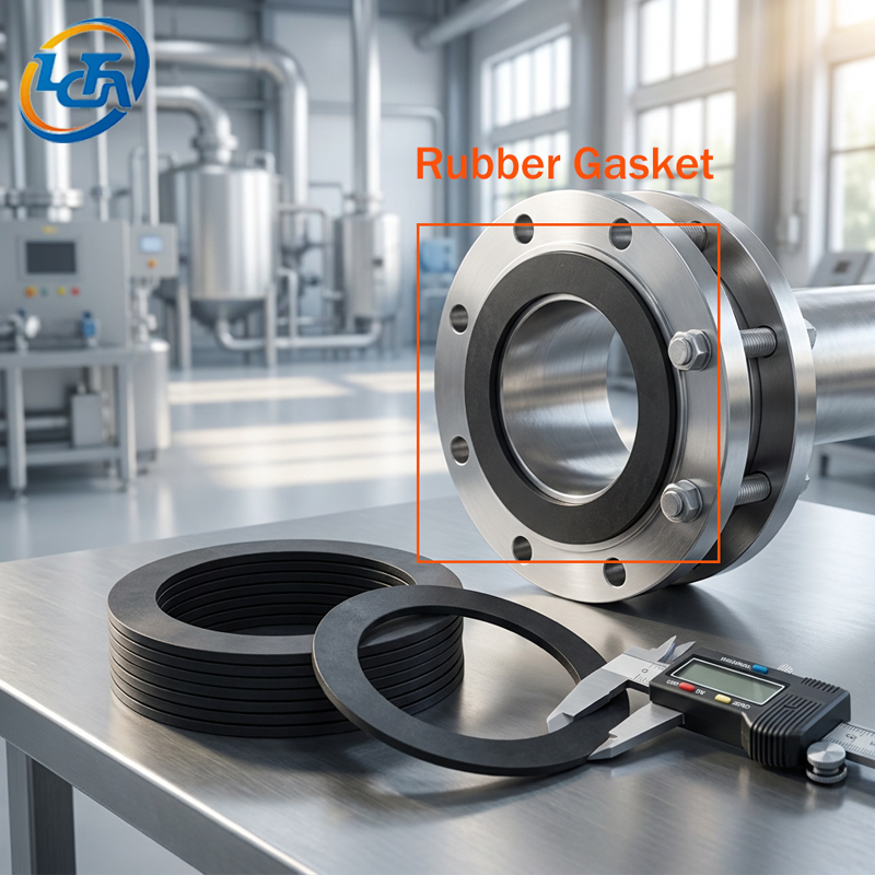 Rubber Parts Manufacturer | Molding/Cutting Custom Size Industrial Pipe Flange Rubber Gaskets | ISO 9001 Certified