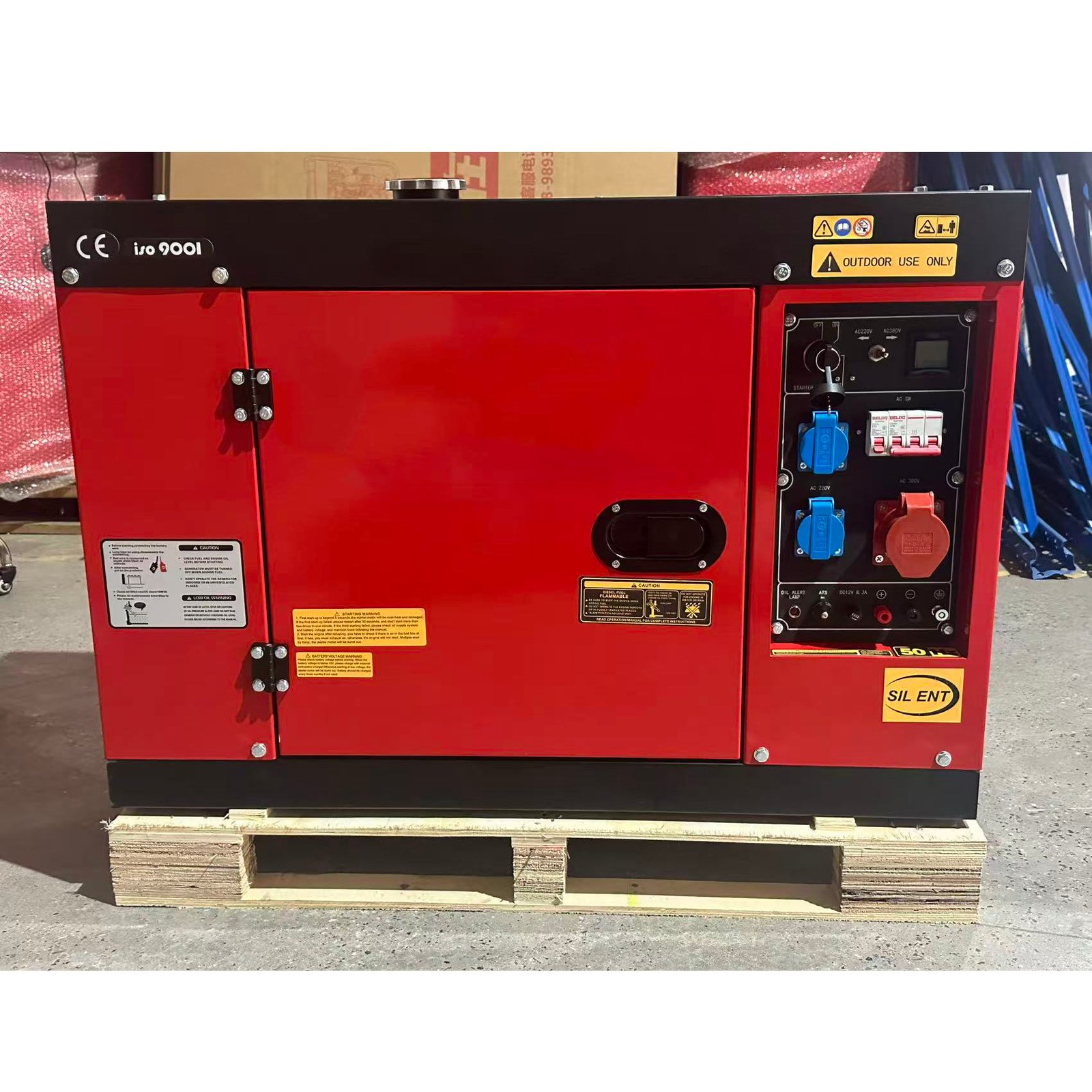 Super Diesel Silent Generator 5/8/10/15/18/20/ KW Kva 50/60HZ Electric Starter Single/Three Phase Portable Electrical Generators