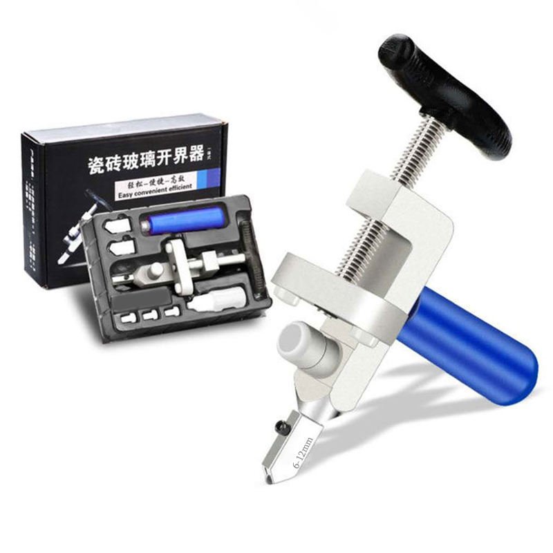 Professional Diamond Glass Cutter for Glass Tile Cutting 2 in 1 Glass Cutter Set Manual Construction Tools
