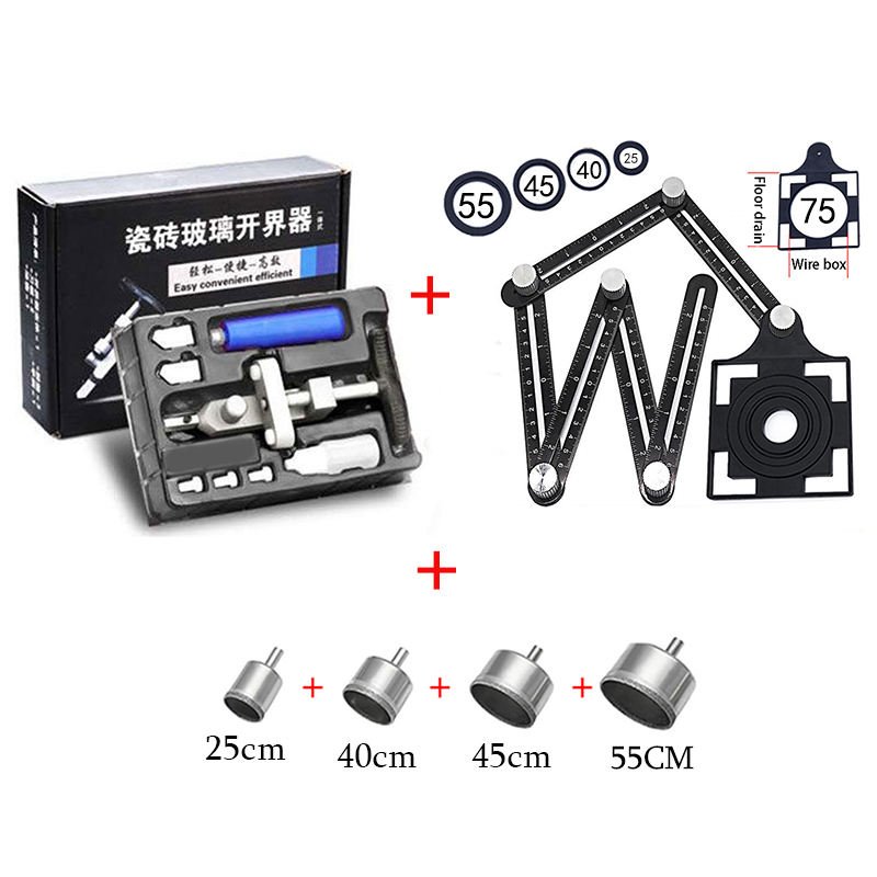 Professional Diamond Glass Cutter for Glass Tile Cutting 2 in 1 Glass Cutter Set Manual Construction Tools