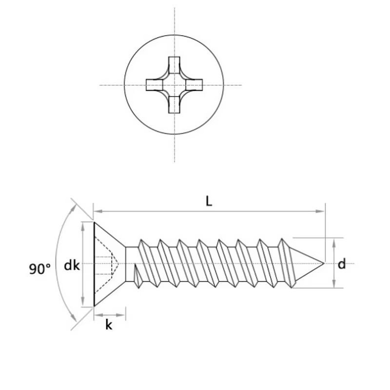 M3 M4 M5 M6 M7 Custom Stainless Steel Gypsum Board Self Tapping Screw Fine Thread Collated Drywall Screw for Wood Metal