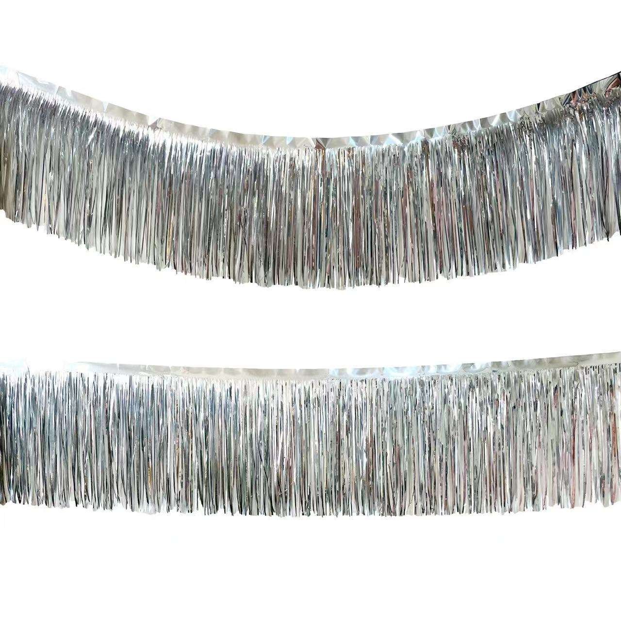 Wholesale Party Decoration 3*0.3m New Style Backdrop Metallic Tinsel Foil Fringe Curtains