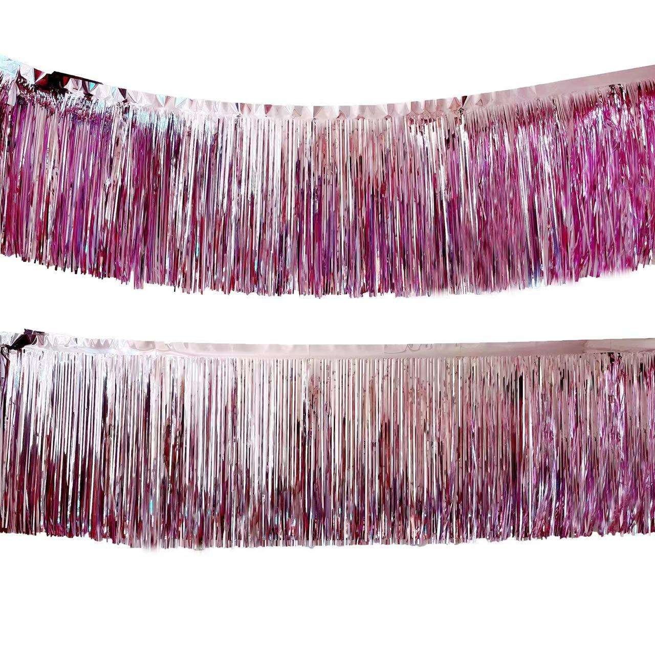 Wholesale Party Decoration 3*0.3m New Style Backdrop Metallic Tinsel Foil Fringe Curtains