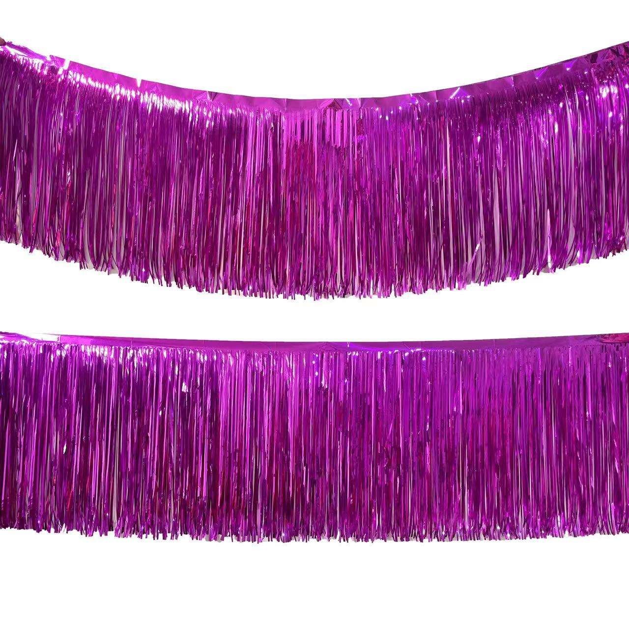 30cm*3m Foil Curtain Backdrop Birthday Party Decor Short Foil Tassel Banner Fringe Garland