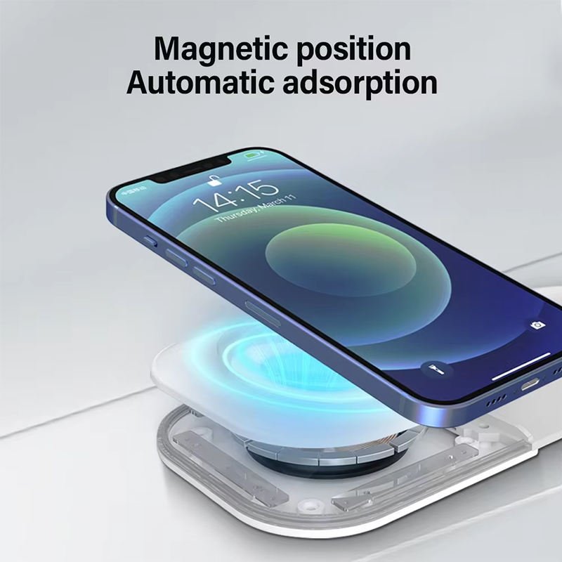 Factory High Quality Quick Charging Foldable Wireless Phone Charger 3 in 1 Magnetic Wireless Charger Station