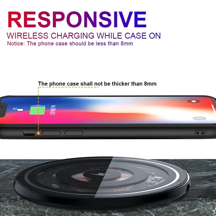 Universal 15W Max Fast Wireless Charger Ultra Thin Desk Charging Pad with USB Cable for iPhone Samsung Xiaomi