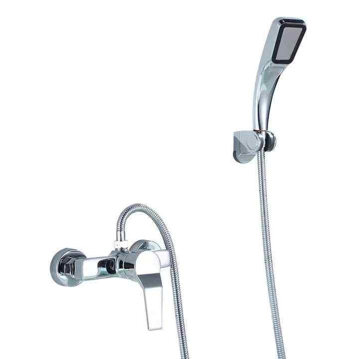 Economic Durable Chrome Bathtub Faucet Brass Hot Cold Water Bathroom Shower Mixer Set With Shower Head