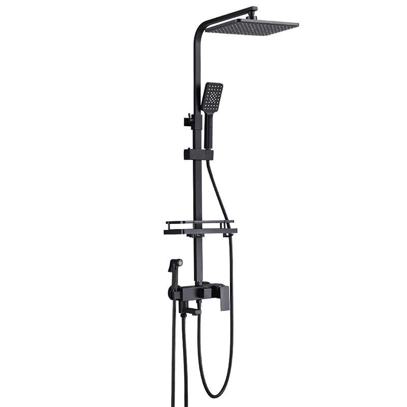 Newly Designed Polished Thermostatic Shower Mixer Faucet Classic Soft Piano Rain System Villas Ceramic Valve Jet Bathtub Faucet