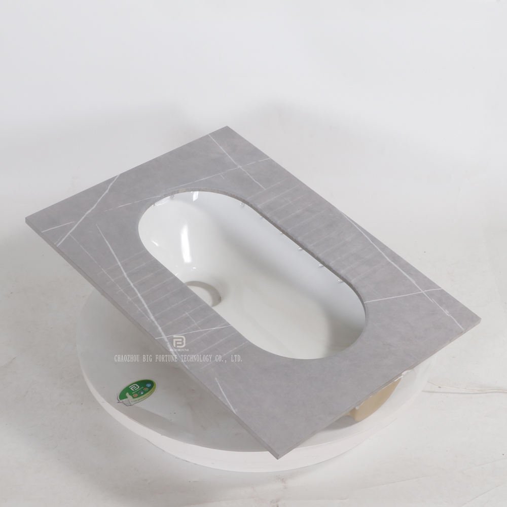 Modern Marble Design Rock Slab Squatting Toilet Bathroom Hotel Sintered Stone Wc Squat Pan for Public Toilet