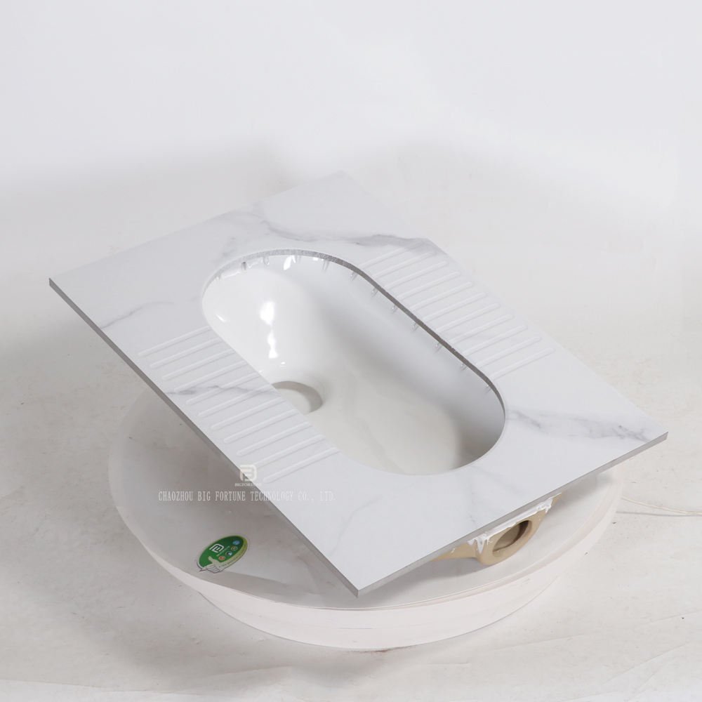 Modern Marble Design Rock Slab Squatting Toilet Bathroom Hotel Sintered Stone Wc Squat Pan for Public Toilet