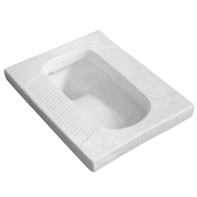 Ceramic Squatting Pan Sanitary Ware Bathroom Toilet WC Floor Mount Squat Pan