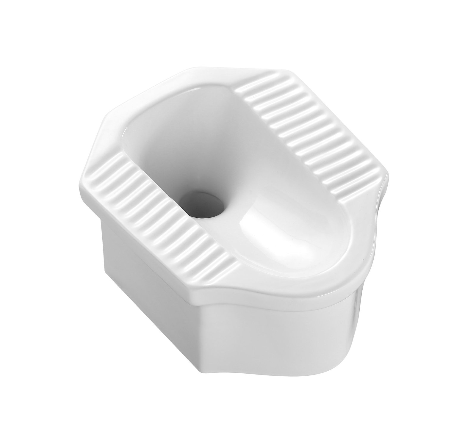 Modern Squat Toilet with Flush and Seating Design Ceramic Squat Pan Thailand WC Bathroom Sanitary Ware Squatting Toilet Pan