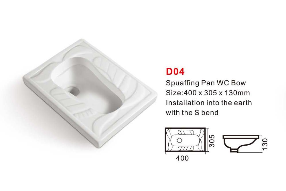 MINGLIU High End Sanitary Ware Bathroom Ceramic Squatting Pan Toilet