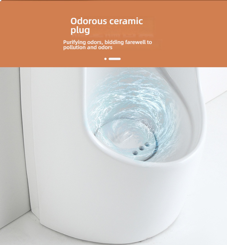 Ceramic Sensor Urinal Modern Wall-Mounted Male Urinal with Wash Basin for Hotel Use
