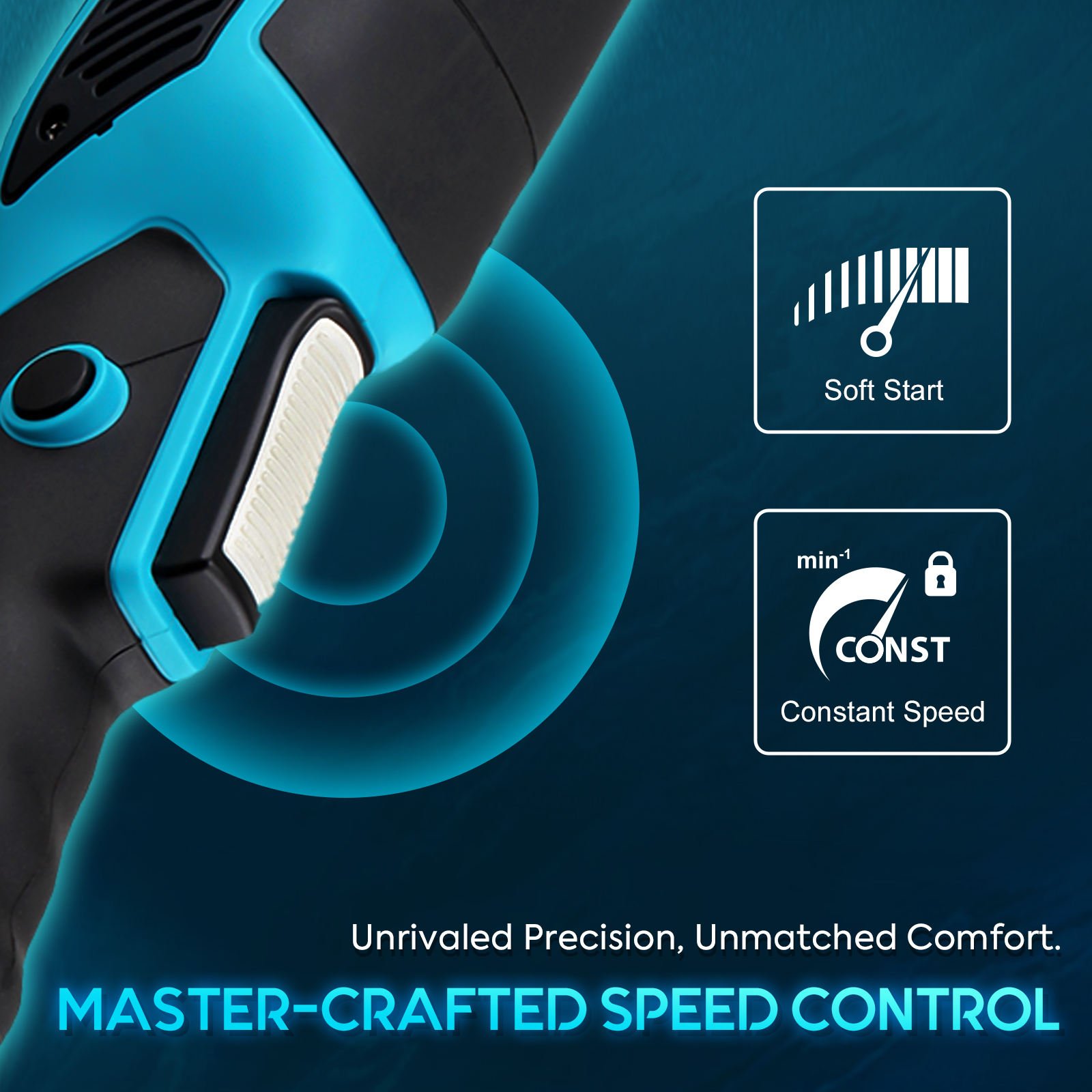 CAR SHIELD 1000w 6 Inch 21mm Orbital Digital DA Polisher Long Throw Electric Polisher for Car Care