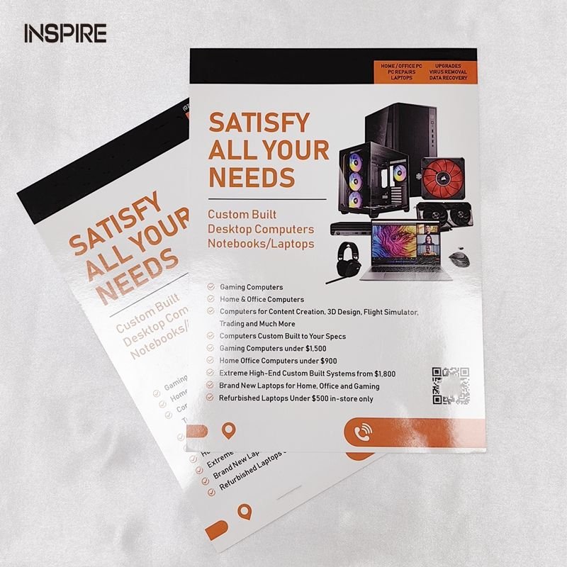 Custom Color Digital Printing Service for Cardboard A2/A3/A4/A5/A6 Brochures Flyers Catalogues with Film Lamination