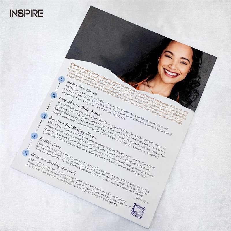 Wholesale Custom Digital Printing Service A2 A3 A4 A5 A6 Cardboard Brochure Custom Printed Promotion Catalogue Flyers Film