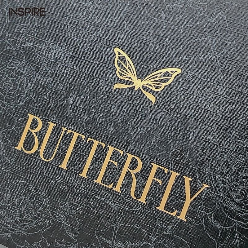 Wholesale Inspire IP0073 Gold Stamping ECO Friendly Film Laminated Customized Fancy Design Digital Printing Handmade Paper Thank
