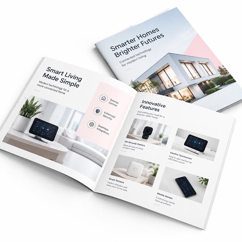 Eco Friendly Custom Digital Printing Service Paper Mini Colorful Booklet Catalogue Brochure UV Printing