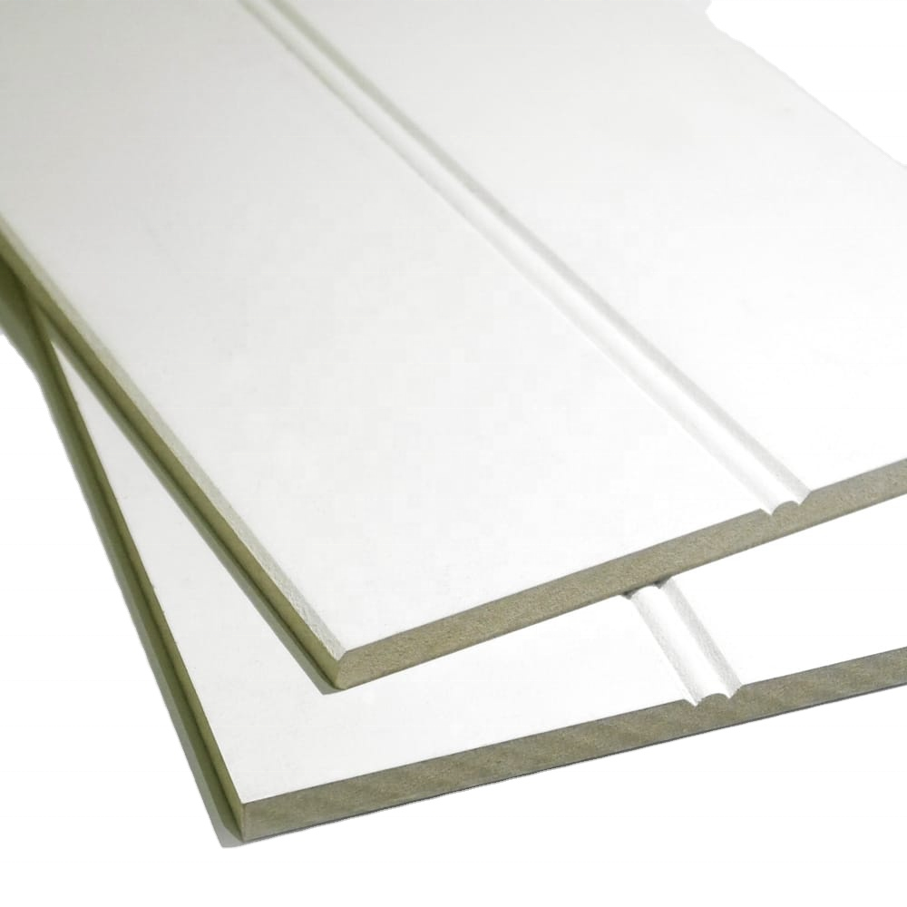 9mm W V White MDF Beadboard Modern E1 True Bead Decoration Wainscot Panel Fluted Wall Panel with Plastic Insert