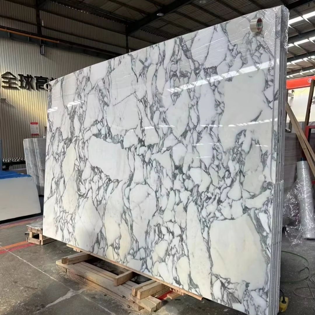 Best Selling Modern Design Bvlgari White Polished Vein Marble Stone Big Slab for Bathroom Wall Floor Kitchen Cabinet Countertop