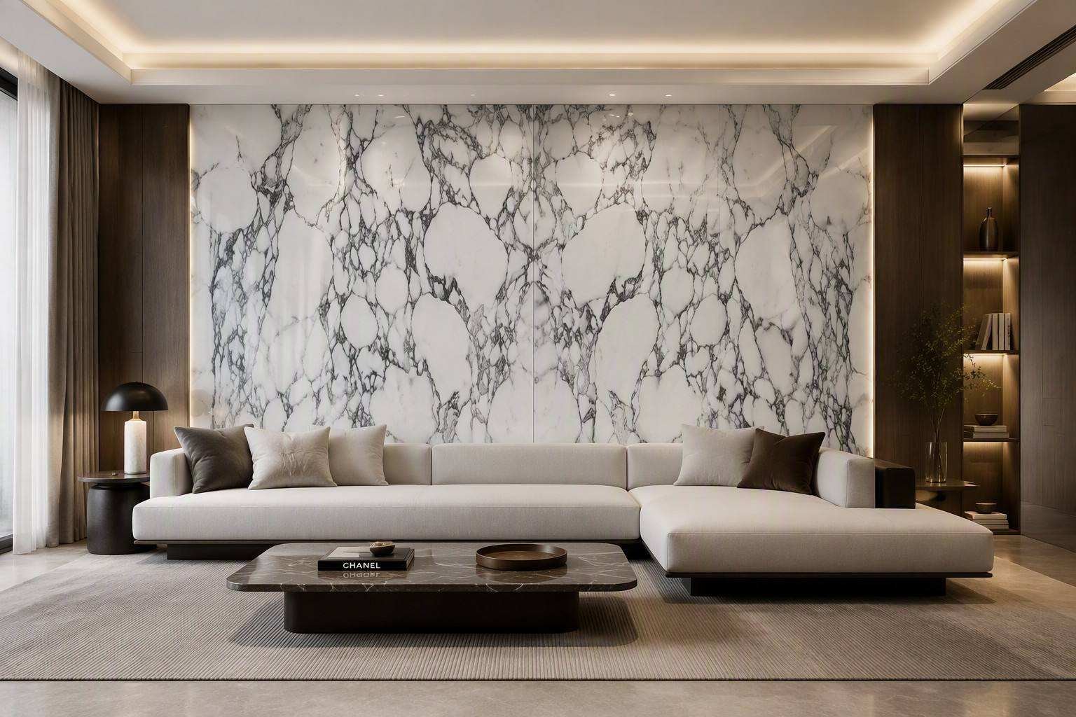 Best Selling Modern Design Bvlgari White Polished Vein Marble Stone Big Slab for Bathroom Wall Floor Kitchen Cabinet Countertop