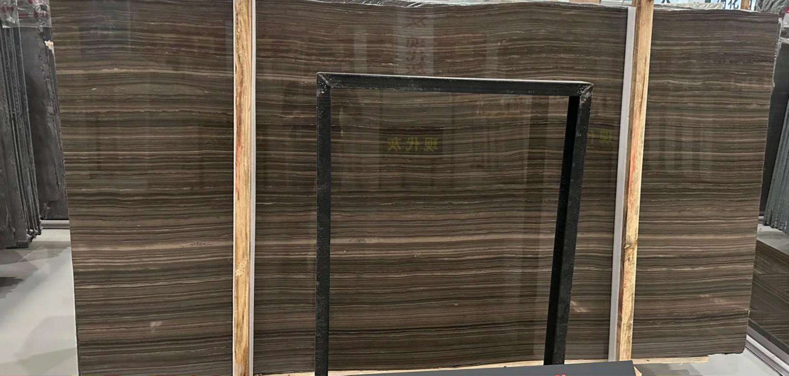 Obama Wood Natural Marble Big Slabs Polished Waterproof for Bathroom Kitchen Flooring and Wall Cladding